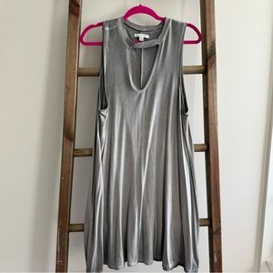 American Eagle Dark Grey Cut Out T-Shirt Dress